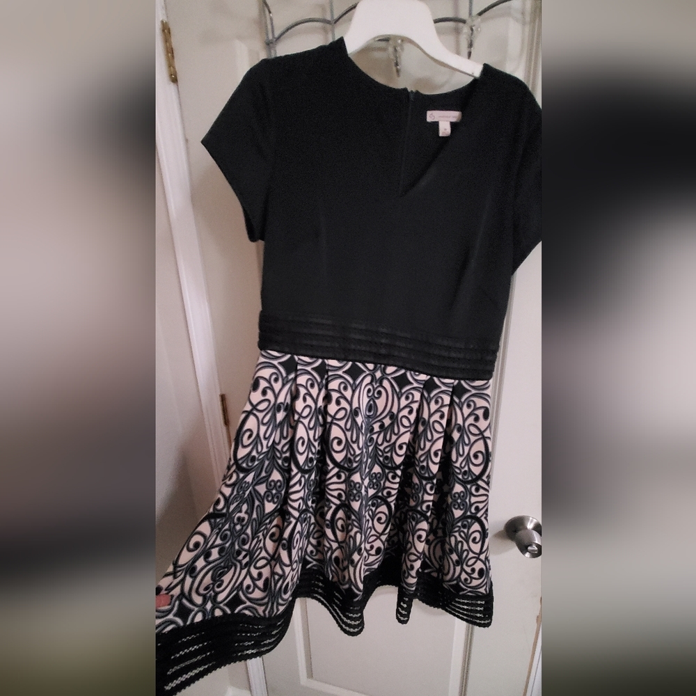 Dress barn flattering navy blue sz 14